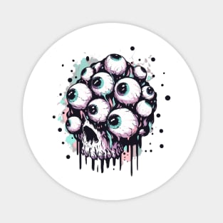 Eyeball skull horror Magnet